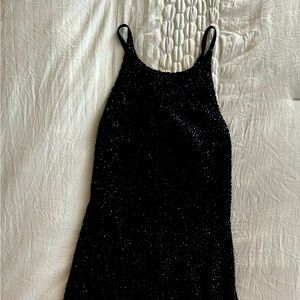 Black Beaded Evening gown